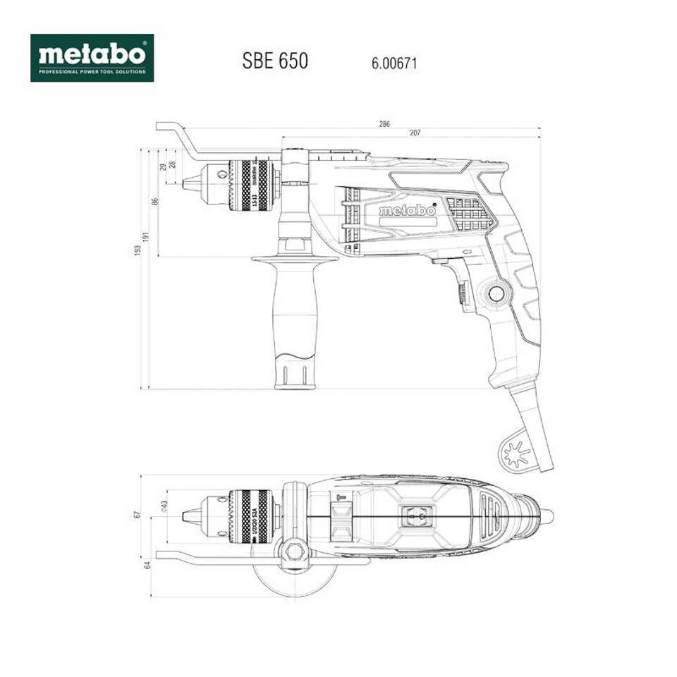 Berbequim de percussão - Metabo SBE 650