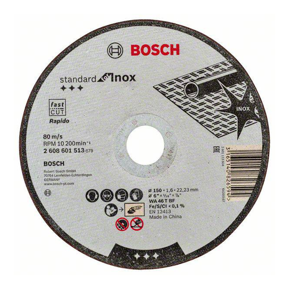 BOSCH-DISCO CORTE STANDARD Inox: 230x1,9mm